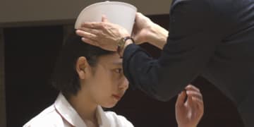 歯科衛生士を目指す学生が戴帽式で決意　10月から臨床実習へ　岡山市
